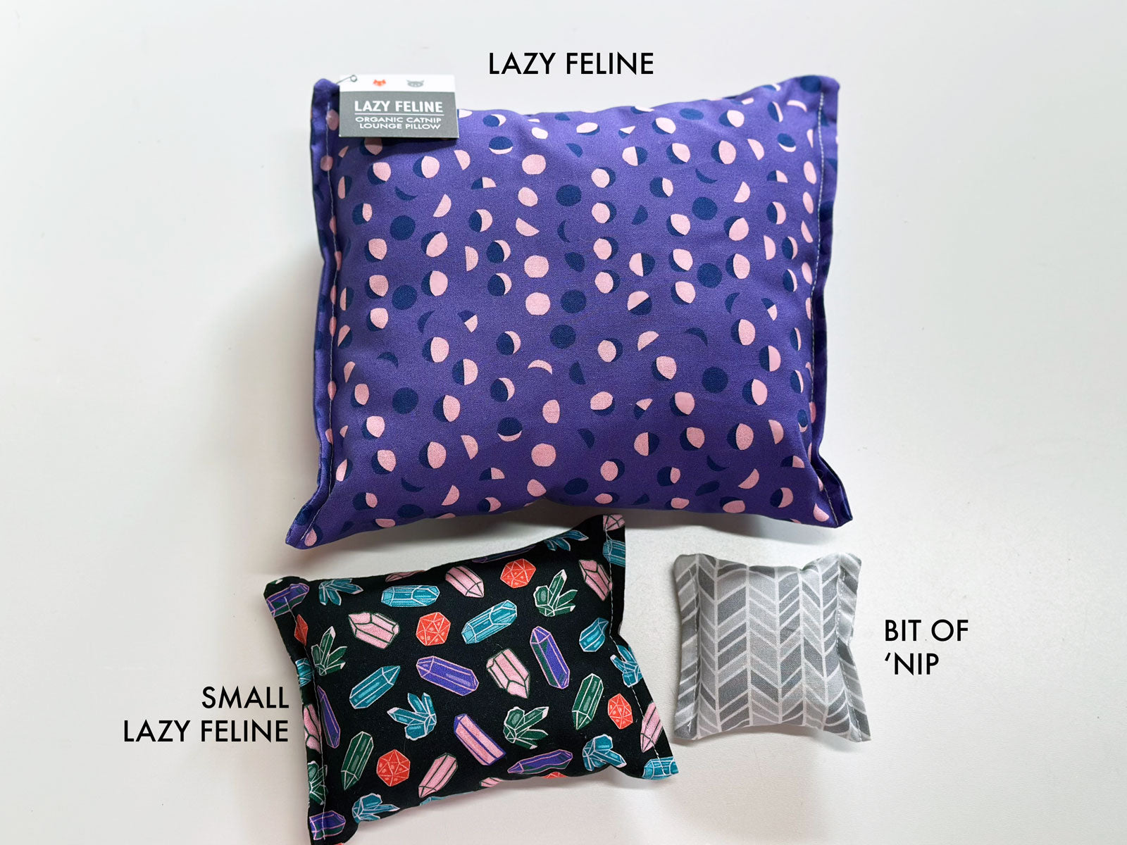 Lazy Feline - Large Organic Cotton Catnip Pillow